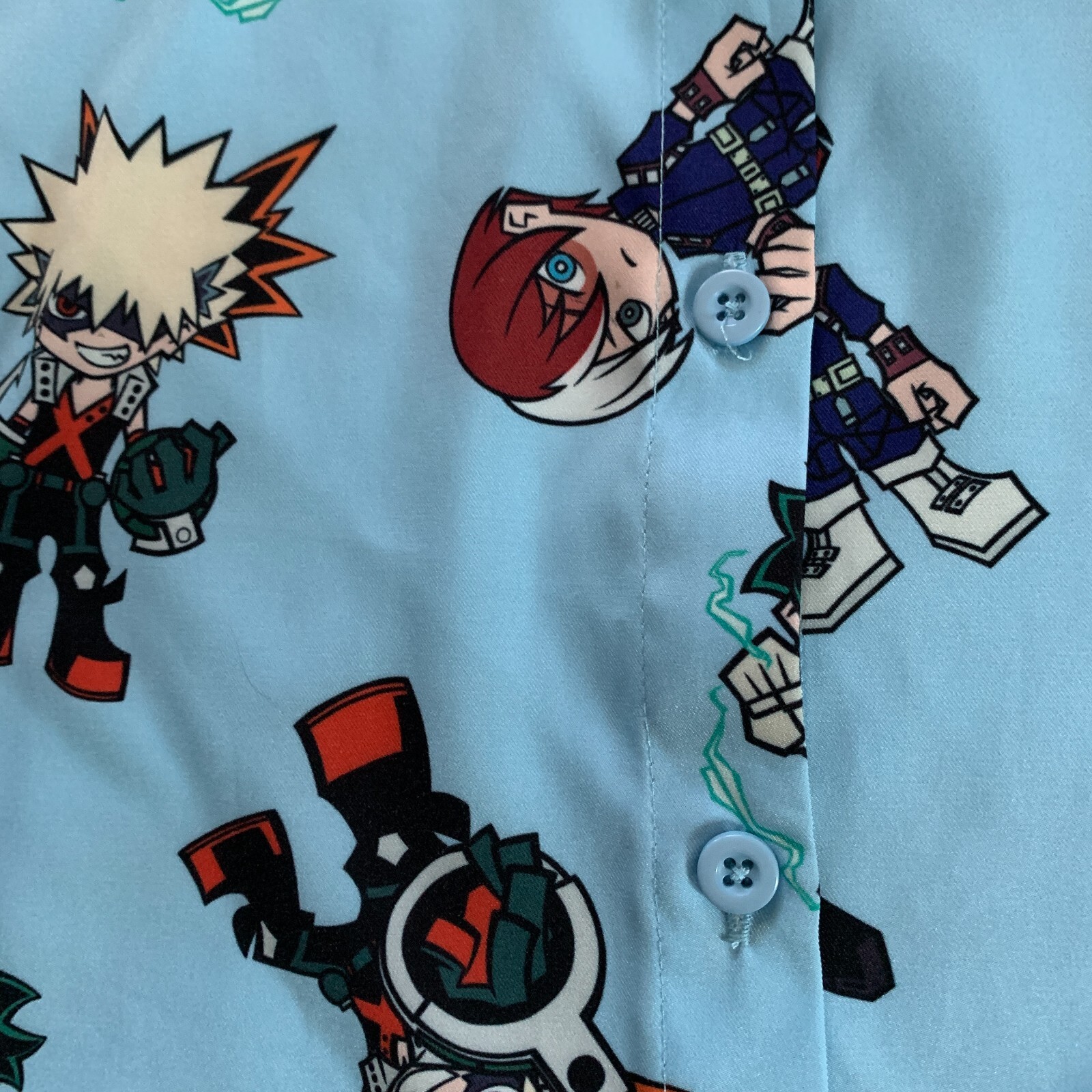 Hot Topic My Hero Academia Chibi Heroes Button Up Shi… Gem