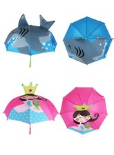 3D Space Princess Umbrella for Kids Children Girl Boy Pink Blue Umbrella