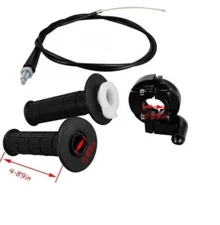 THROTTLE CABLE + GRIPS + HOUSING SET 79CC MINI PIT BIKE MOTOVOX MBX10 MBX11