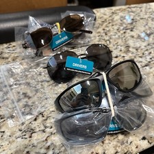 Lot 7 Pairs Foster Grant Mens Drivers Sunglasses 100 UVA-UVB Protection