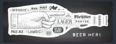 Blechschild 27x10 Beer here Flasche Bier Wand Deko Bar Kneipe Cafe Sammler Gesch