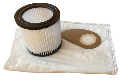 1x Filter + 10x Vliesbeutel geeignet für Nilfisk - Buddy II 18 / Inox / T / 2
