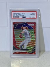 2020 Panini Prizm #126 DUSTIN MAY Red Wave Prizm Rookie RC PSA 10 Dodgers POP 2!