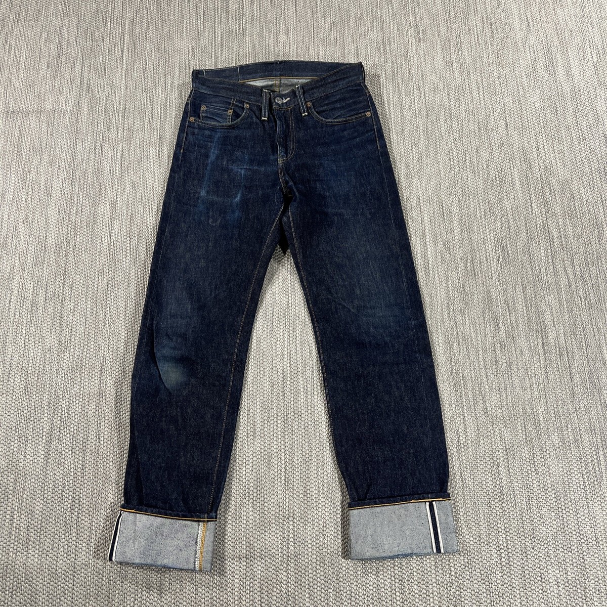 Levi's 501Z XX Jeans Men 29X28 Cuffed USA Blue Selvedge Denim VTG