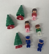 Vintage 1988 Tomy Figures, Lot of 5 People And three Trees