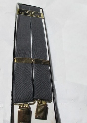NIB NOS 1910s20s MEN'S SUSPENDERS dark grey 'KEM' never opened Theater