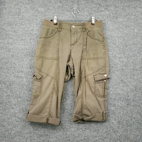 Lee Shorts Womens 6M Green Cargo Mid 