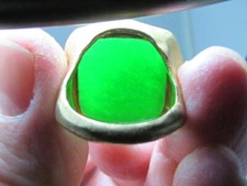 sterling chrysoprase ring green stone