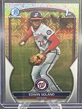 2023 Bowman Chrome #BCP-169 Edwin Solano Chrome Prospects Mojo Refractor