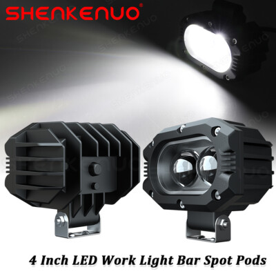 2pcs 4 inch 30W LED Work Light Bar Spot Off Road Truck Reverse Pods Fog Lights