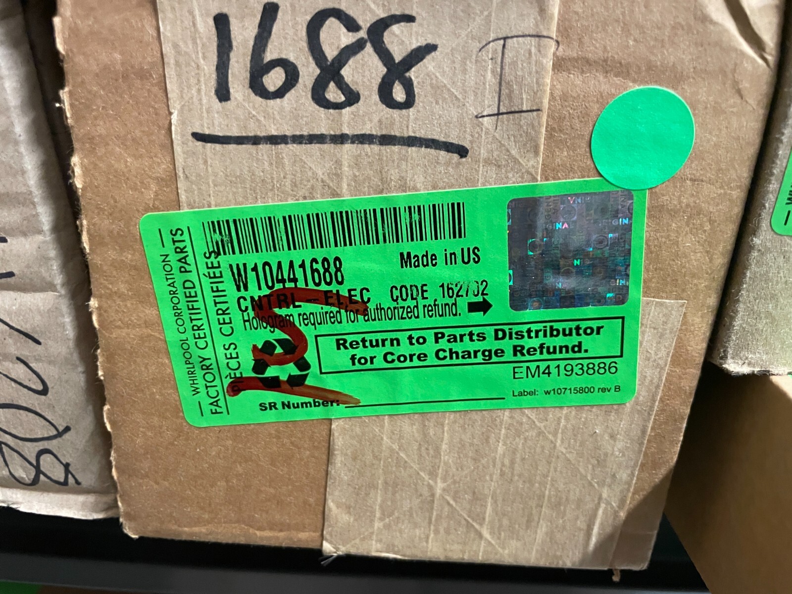 Ikea OEM Refrigerator Control Board WPW10441688 W10420627 W10441688 D314