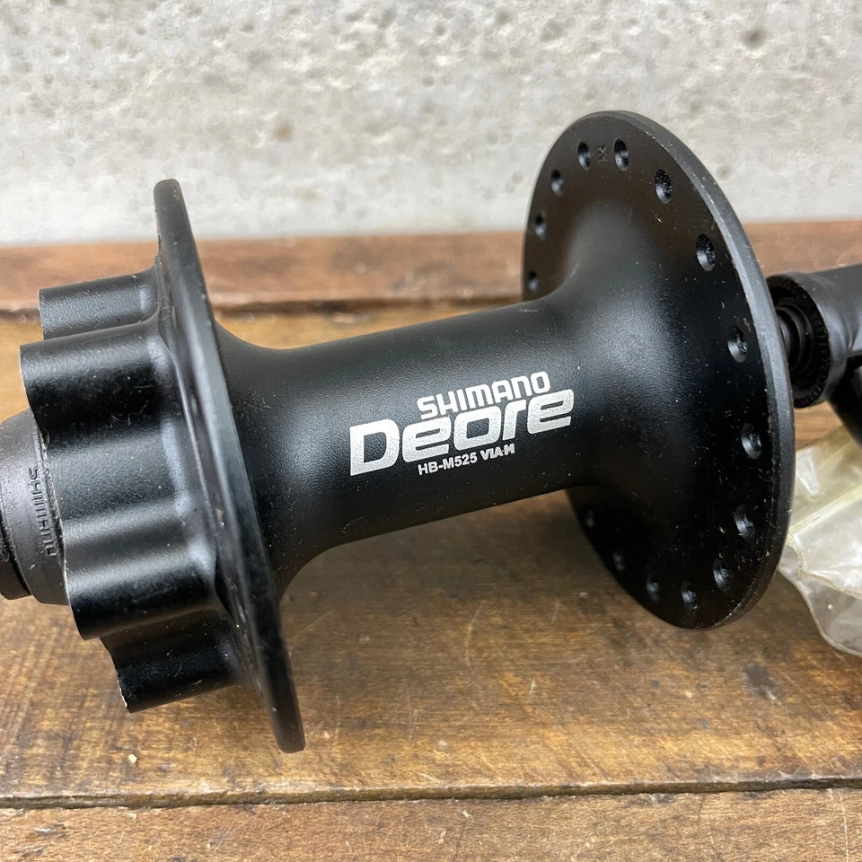 Shimano Deore Front Hub Disc HB-M525 NOS Black QR 100 mm 9mm 36 Hole VTG - Image 2 of 4