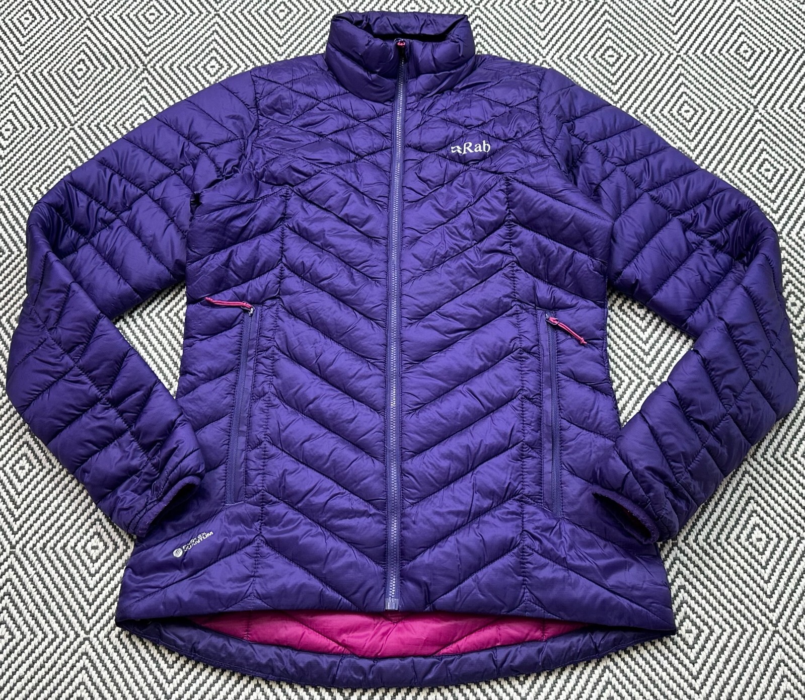 RAB Altus Purple Puffer Jacket Coat Women's Pertex Quantum Size S 10