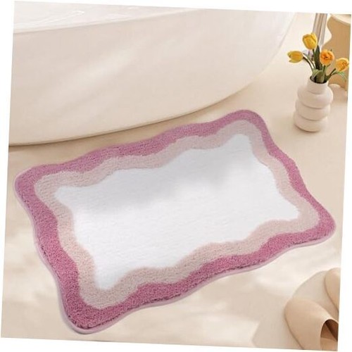 Pink Bathroom Rugs Soft Non Slip Luxury Microfiber 20”x32” Gradient Pink