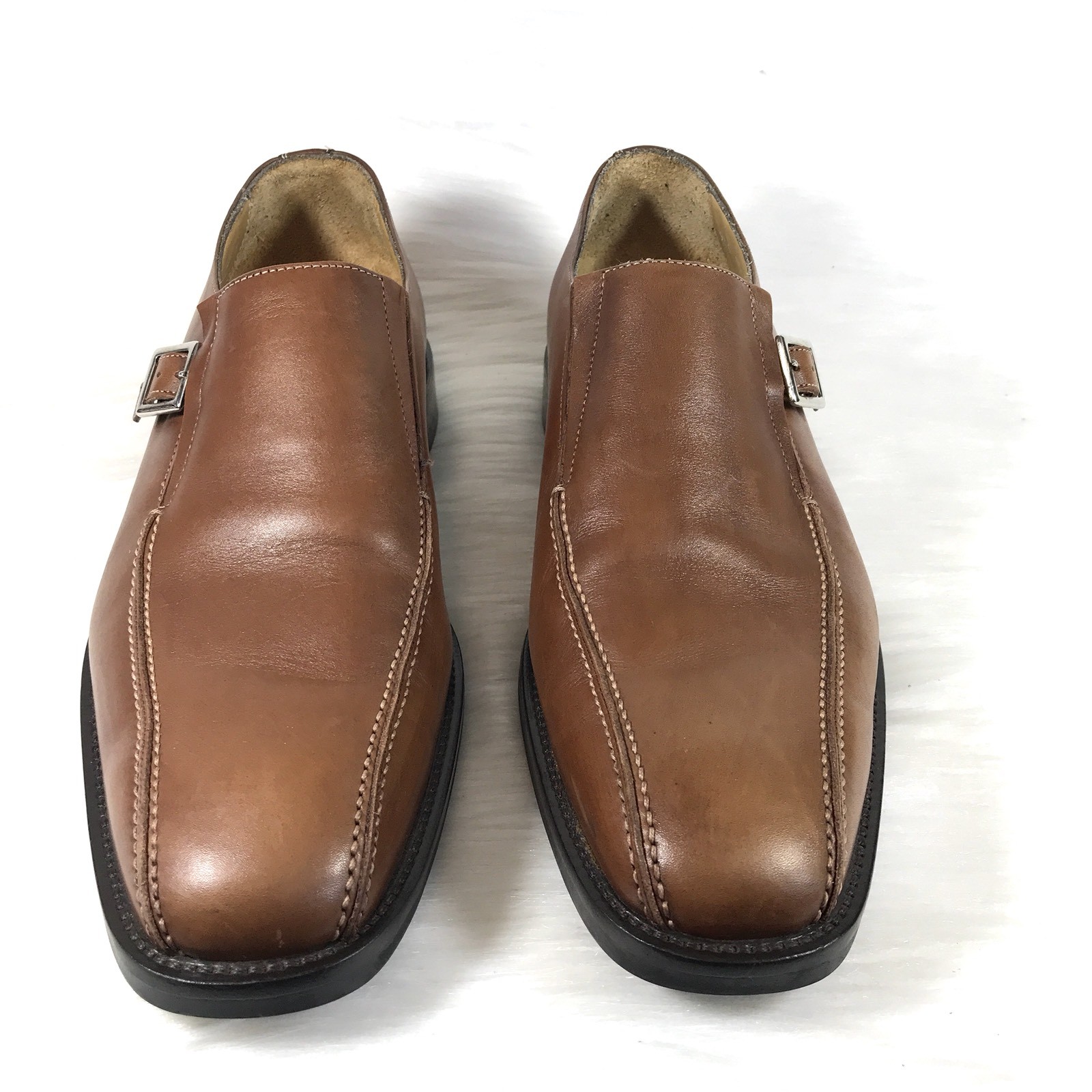 Johnston & Murphy Shoes Men’s 8M Brown Monk Strap… - image 5