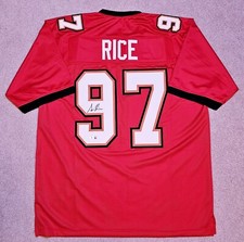 Tampa Bay Buccaneers Simeon Rice Signed / Autographed Custom Jersey Beckett