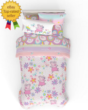 Peppa Pig Kids Bedding Super Soft Comforter and Sheet Set with Sham 5 Piece