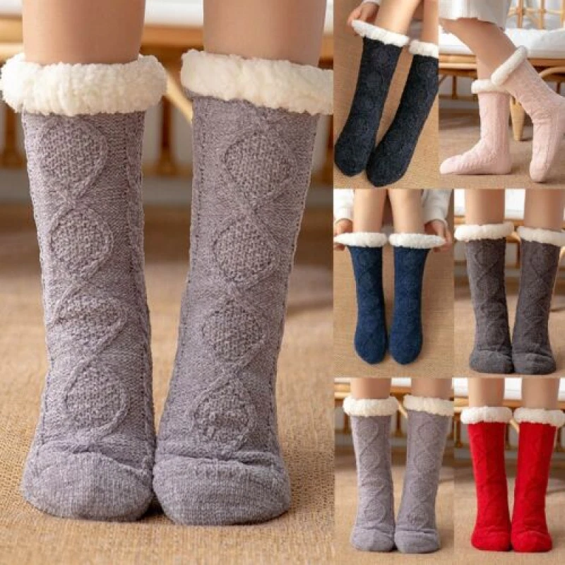Women Slipper Fuzzy Socks Fluffy Cozy Cabin Warm Winter Soft Thick Comfy Fleece