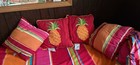 Set Of 4 100%  Cotton Accent Pillows In Fiesta Design — photo 1