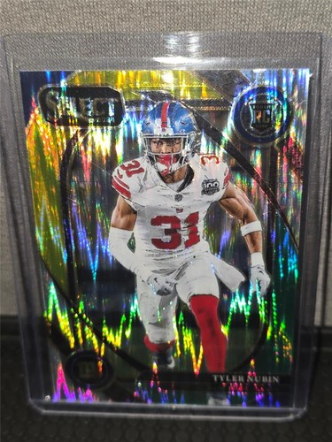 Tyler Nubin 2024 Panini Select Green & Yellow Prizm Shock #299 RC Giants