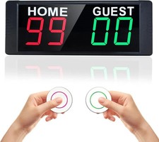 Portable Electronic Scoreboard with 2 Button Control, Digital Scoreboard with...