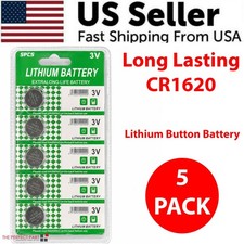 5 PCS CR1620 Lithium Battery 3V Button Cell Watches Pagers Calculators LONG LIFE