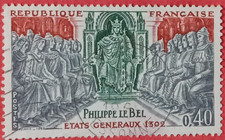 French Stamp / Timbre France Oblitéré 40c Philippe IV le Bel  1968  N° 1577