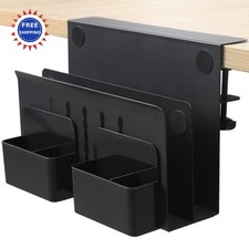MAXECHO Desk Side Storage Under Desk Laptop Mount Table Side Hanging File