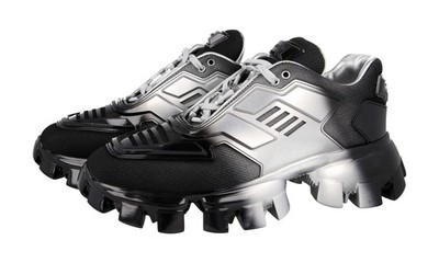 PRADA CLOUDBUST THUNDER Sneaker - 1E819L - Schwarz Silber NEU -  39,5 40 UK 6.5