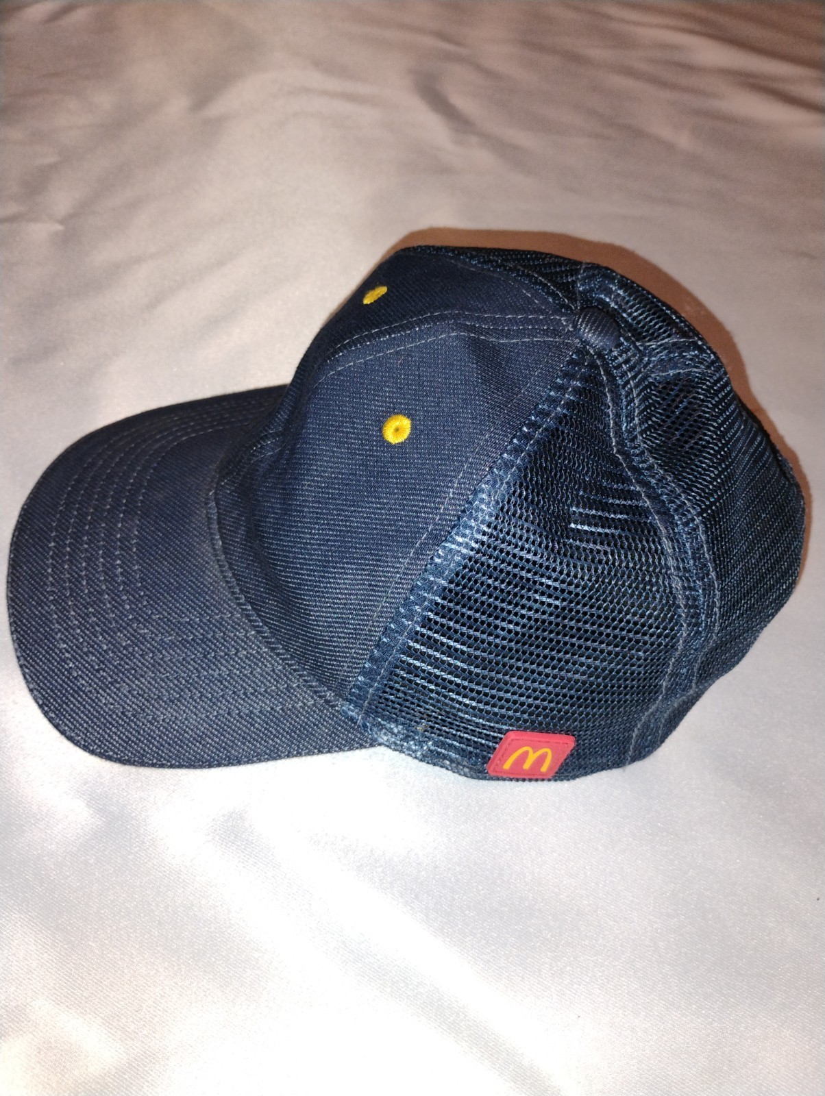 McDonald's Employee Crew Member Uniform Cap Hat Blue Snapback One Size Adult