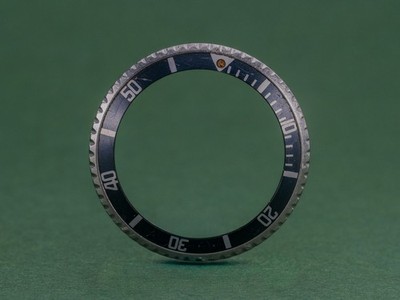 Authentic 1970's Rolex Bezel & Insert for Submariner Kissing 40 Mega fat font