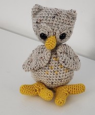 HAND CROCHETED AMIGURUMI OWL, Child's Stuffed Toy