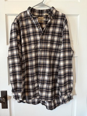 Redhead Men's Long Sleeve Plaid Flannel Button-Down, Size XL