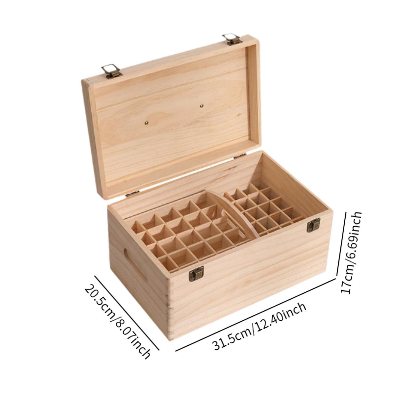 Wood Essential Oil Storage Box Essential Oil Bottle Holder 74 Slots