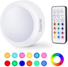 Versatile Color Changing LED Puck Lights for Cabinets - Dimmable Easy Install