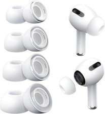 4 Pairs Replacement Ear Tips for AirPods Pro 1 2, Soft Silicone XS/S/M/L