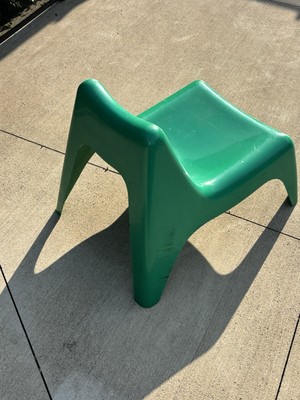 Two IKEA BUNSÖ children's chairs Red and Green RARE discontinued