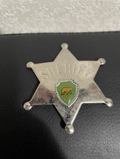 Vintage Metal Yellowstone National Park Sheriff's 6 Point 2 1/2" Toy Badge