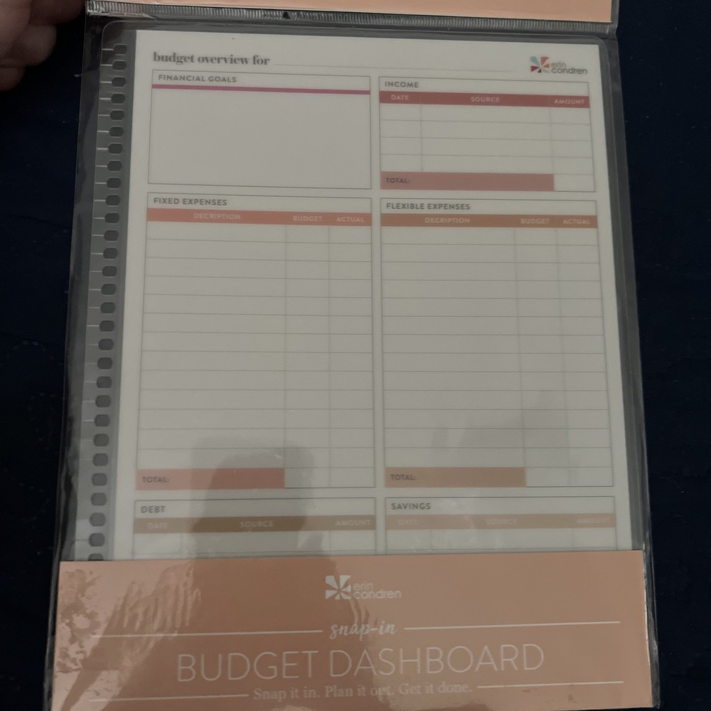 Budget Dashboard Erin Condren