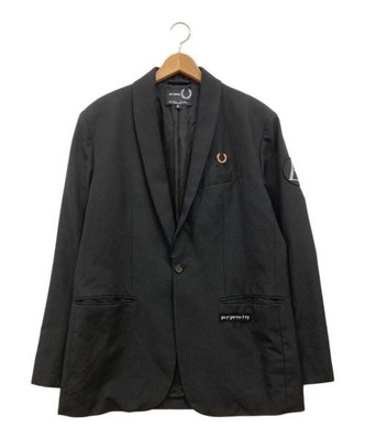 FRED PERRY      × RAF SIMONS              Shawl Collar Blazer black SJ6522