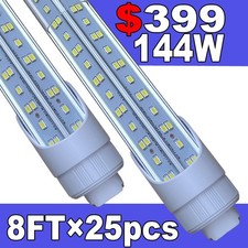 8FT T8 R17D HO LED Tube Light Bulbs 6500K 144W LED Shop Light Bulbs 8 Foot