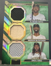 2024 Topps Triple Threads Emerald Relic /18 Hayes McCutchen Cruz Pirates