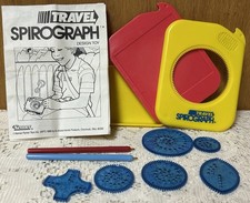 Vtg 1988 Kenner Travel Spirograph Toy Includes Directions 6 Toy Pc  s 2 Pens Read