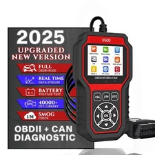 Professional OBD2 V600 Scanner - 2025 Upgraded OBDII + CAN Code Reader