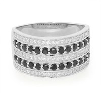 Cavill Ring Damen Sterlingsilber 925 Mit Schwarzem Spinell 1,25Ct