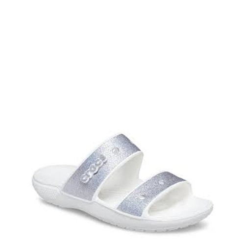 Crocs Classic Glitter II Multi Color Rainbow Women Strappy Slides 207769-90H