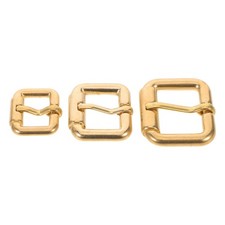 3 Pcs Brass Strap Adjuster Buckle Bag Adjustment Metal Replacement