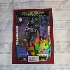 2023 Score Kendre Miller RC #321 Red Zone Rookie #'d 04/20 New Orleans Saints B1