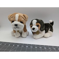 Aurora Miyoni Tots Plush Dog Lot Bulldog Beagle Stuffed Animal Toy