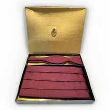 Vintage Earl Anchor Dundee Silk Cummerbund Set WS40 Bow Tie England